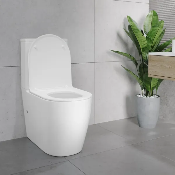 Изображение товара Унитаз напольный Lauter Rimless 21D2202 + гигиенический душ Rainix 21LT7713MW