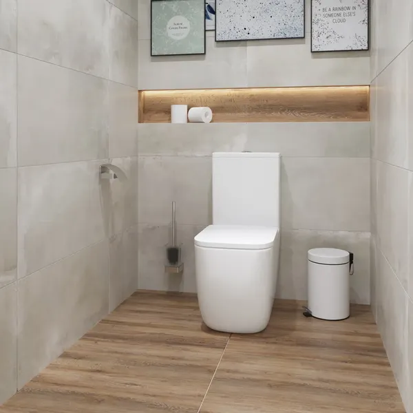 Изображение товара Унитаз напольный Lauter Rimless 21D2203 + гигиенический душ Glow 21LT0224GL