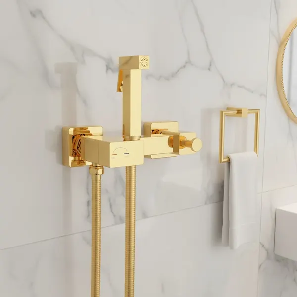 Изображение товара Унитаз напольный Lauter Rimless 21D2203 + гигиенический душ Glow 21LT0224GL