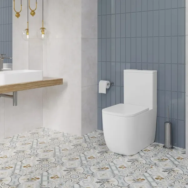 Изображение товара Унитаз напольный Lauter Rimless 21D2203 + гигиенический душ Sano 21LT1293MW