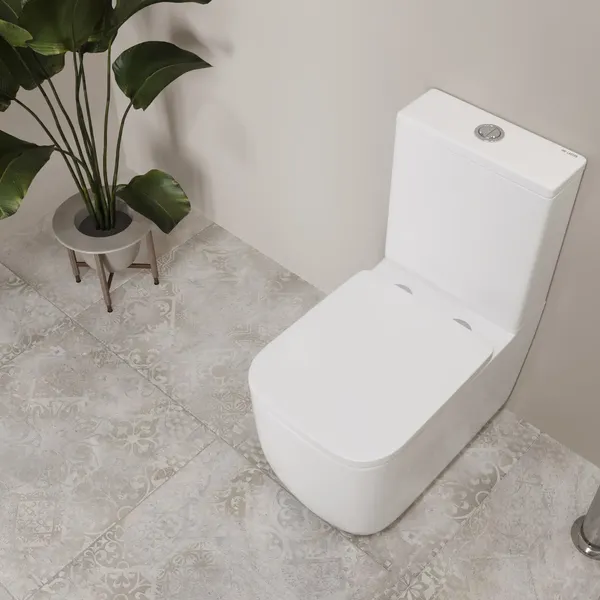 Изображение товара Унитаз напольный Lauter Rimless 21D2203 + гигиенический душ Sano 21LT1293MW