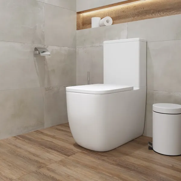 Изображение товара Унитаз напольный Lauter Rimless 21D2203 + гигиенический душ Sano 21LT1293MW