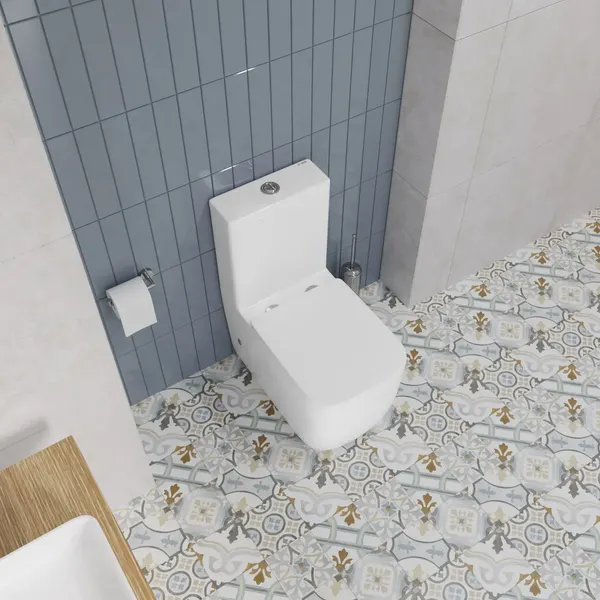 Изображение товара Унитаз напольный Lauter Rimless 21D2203 + гигиенический душ Sano 21LT1293MW