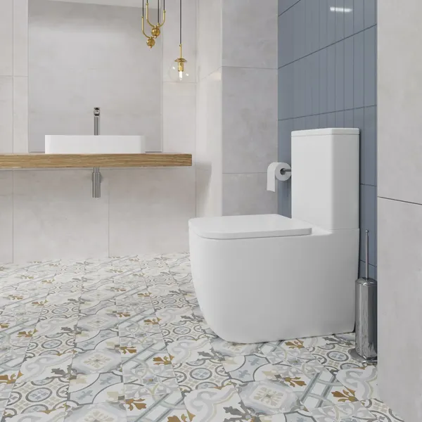 Изображение товара Унитаз напольный Lauter Rimless 21D2203 + гигиенический душ Sano 21LT1293MW