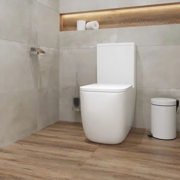 Изображение товара Унитаз напольный Lauter Rimless 21D2203 + гигиенический душ Sano 21LT1293MW