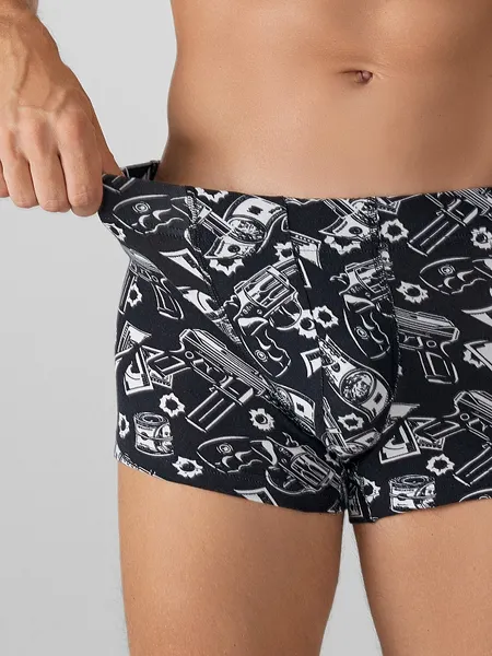 Изображение товара Трусы мужские Mark Formelle 411230 (р.106-116, пистолеты и деньги на черном)