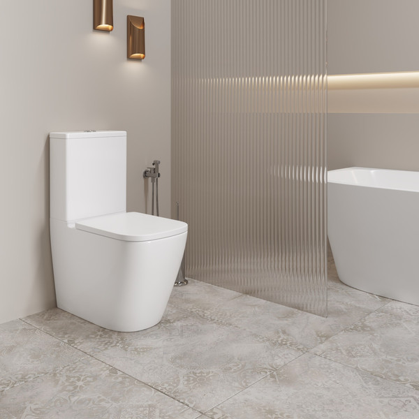 Изображение товара Унитаз напольный Lauter Vortex 2110012VF + гигиенический душ Rainix 21LT7714GL