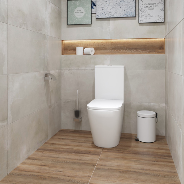 Изображение товара Унитаз напольный Lauter Vortex 2110012VF + гигиенический душ Rainix 21LT7714GL