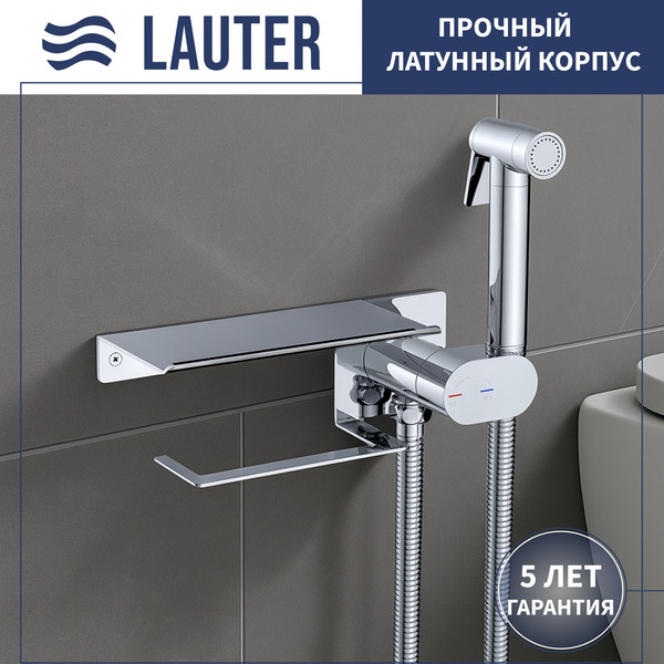Изображение товара Унитаз напольный Lauter Vortex 2110022VF + гигиенический душ AquaTech 21LT0101CH