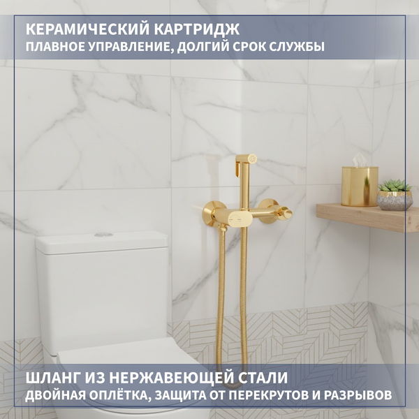 Изображение товара Унитаз напольный Lauter Vortex 2110022VF + гигиенический душ Sano 21LT1294GL