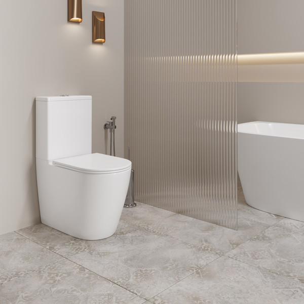 Изображение товара Унитаз напольный Lauter Vortex 2110022VF + гигиенический душ Sano 21LT1294GL