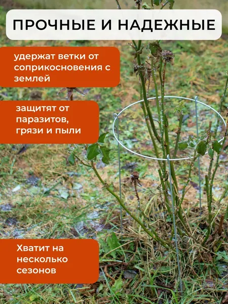 Изображение товара Опора для растений ARTELIKA Удлинённые для цветов и кустов 40х70см (3шт)