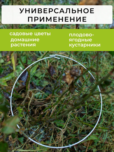 Изображение товара Опора для растений ARTELIKA Удлинённая с кругом для цветов и кустов 50х80см (3шт)
