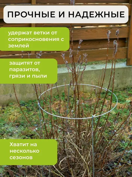 Изображение товара Опора для растений ARTELIKA Удлинённая с кругом для цветов и кустов 50х80см (3шт)