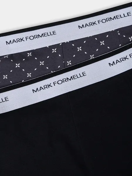 Изображение товара Комплект мужских трусов Mark Formelle 411228-2 (р.82-92, узор сетка на темно-сером/черный)