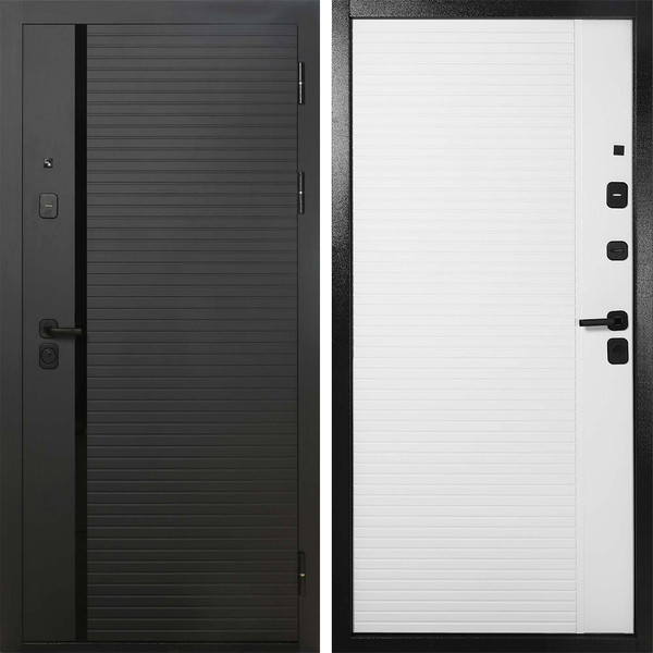 Изображение товара Входная дверь Форпост Топ-2 86x205 (правая, серый графит/белый)