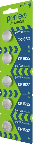 Изображение товара Комплект батареек Perfeo Lithium PFCR1632/5BL
