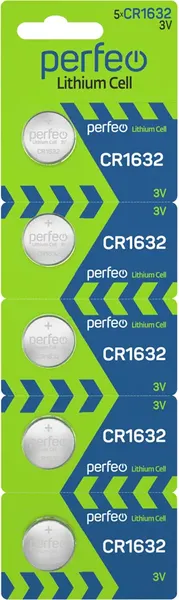 Изображение товара Комплект батареек Perfeo Lithium PFCR1632/5BL