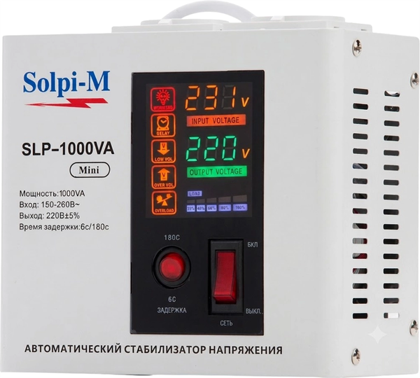 Изображение товара Стабилизатор напряжения Solpi-M SLP-1000VA Mini