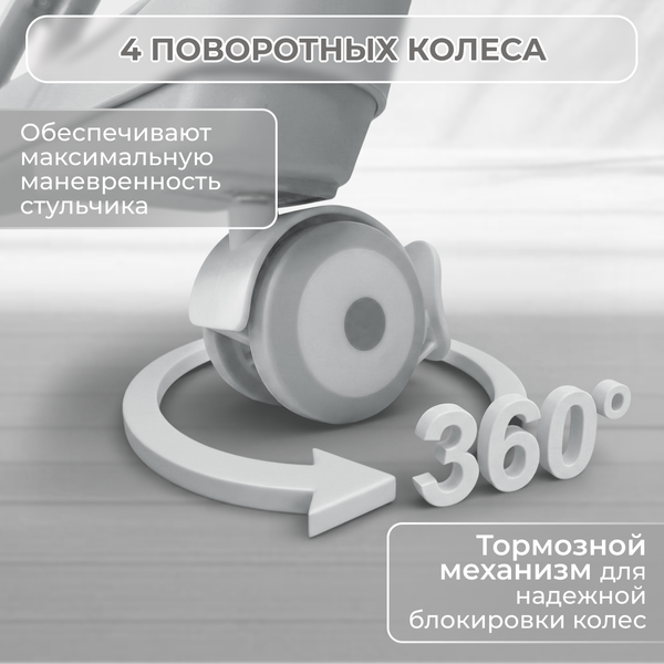 Изображение товара Стульчик для кормления Bubago Aurora BG 198-1 (серый)