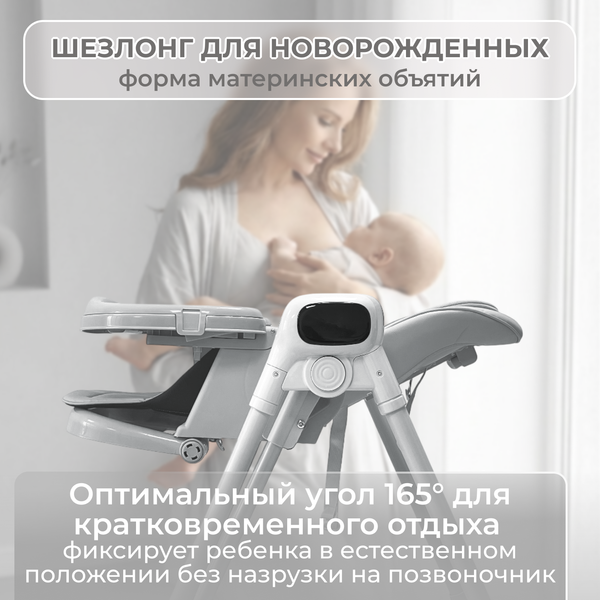 Изображение товара Стульчик для кормления Bubago Aurora BG 198-1 (серый)