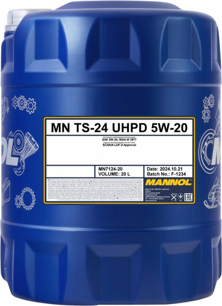 Моторное масло Mannol TS-24 7124 UHPD SAE 5W-20 / MN7124-20 (20л) — фото 5