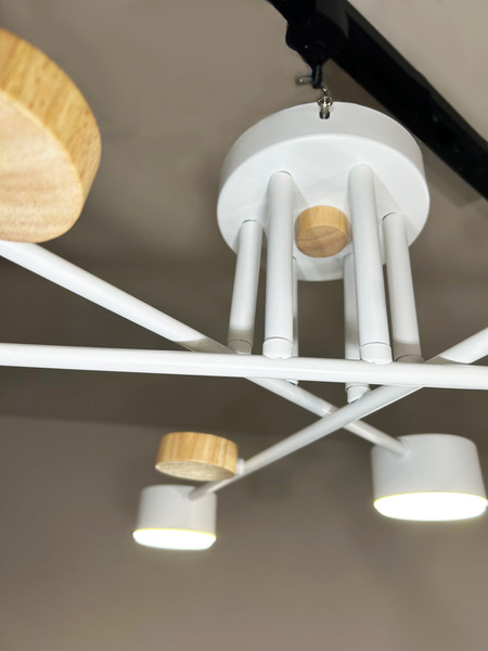 Изображение товара Люстра Aitin-Pro X1006/6 (белый/дерево)