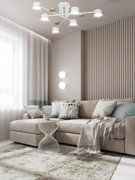 Изображение товара Люстра Aitin-Pro X1006/6 (белый/дерево)