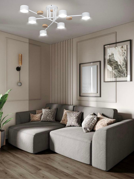 Изображение товара Люстра Aitin-Pro X1006/6 (белый/дерево)