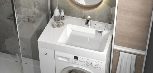 Изображение товара Умывальник Berge BRS-8055 Lux (левый, белый)