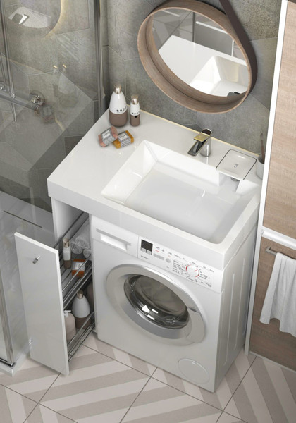 Изображение товара Умывальник Berge BRS-8055 Lux (левый, белый)