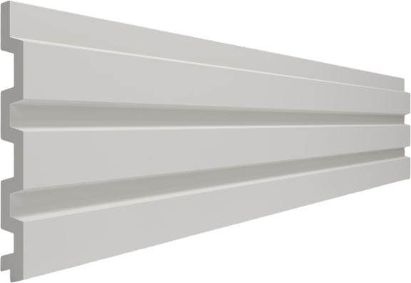 Изображение товара Профиль для стеновой панели КТМ-2000 Торцевой для 3Д Проф M Белый 001 (2.95м)