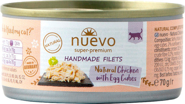 Изображение товара Влажный корм для кошек Nuevo Куриное филе и яйцо / 95020 (70г)