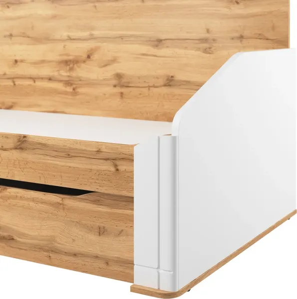 Изображение товара Кровать-тахта Involux Sale + Матрас Lagoma Ilta 90х200х18 / км0144 (белый премиум/дуб натюрель)