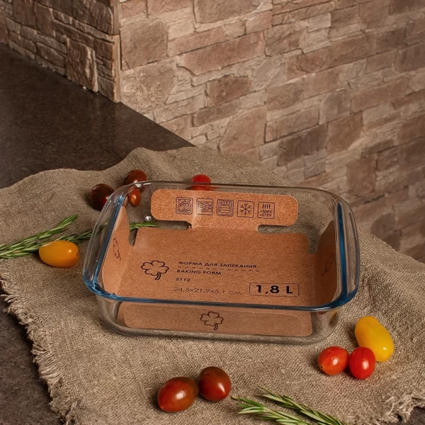Изображение товара Форма для запекания No Brand Из жаропрочного стекла / 5112 (1.8л)