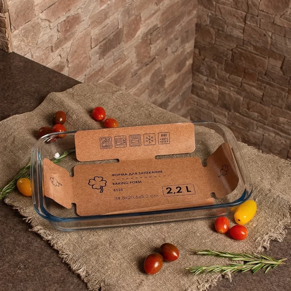 Изображение товара Форма для запекания No Brand Из жаропрочного стекла (2.2л)