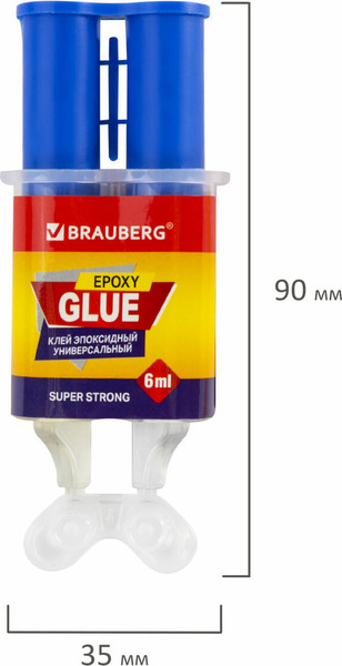 Изображение товара Клей Brauberg эпоксидный шприц / 608104 (6мл)