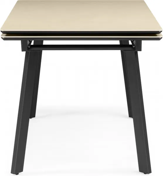 Изображение товара Обеденный стол Notta Норман 120-180х80 (okara light yellow/черный)