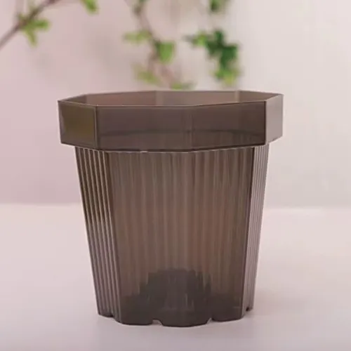 Изображение товара Вазон BOTANICA Glass с поддоном (12x12см, серый)