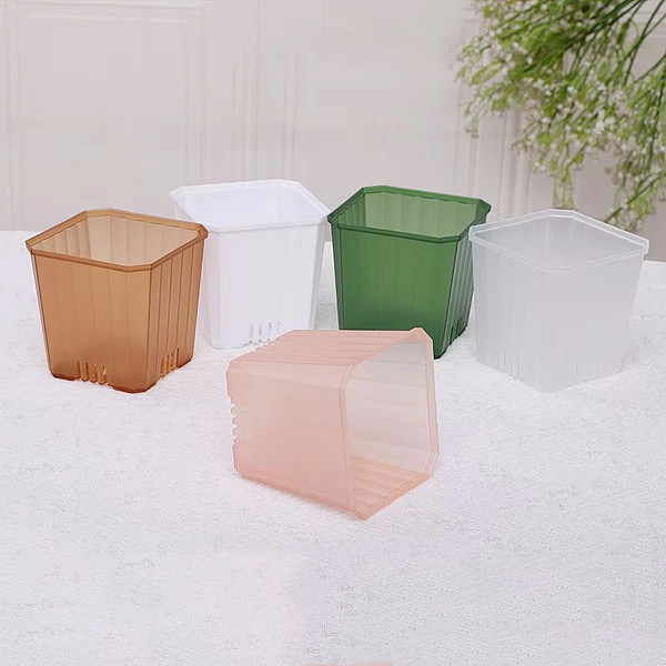 Изображение товара Набор вазонов BOTANICA Compact квадратный (9.5x9.5см, коричневый)