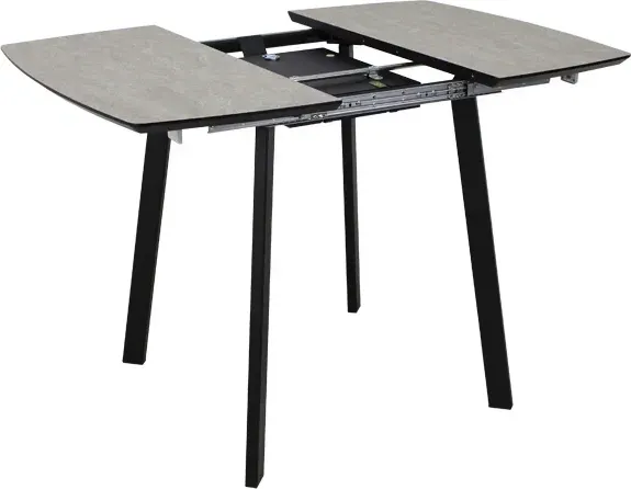 Изображение товара Обеденный стол Виста Милан-4-HPL 80х80-110 ВС/450 (камень бежевый/муар черный)