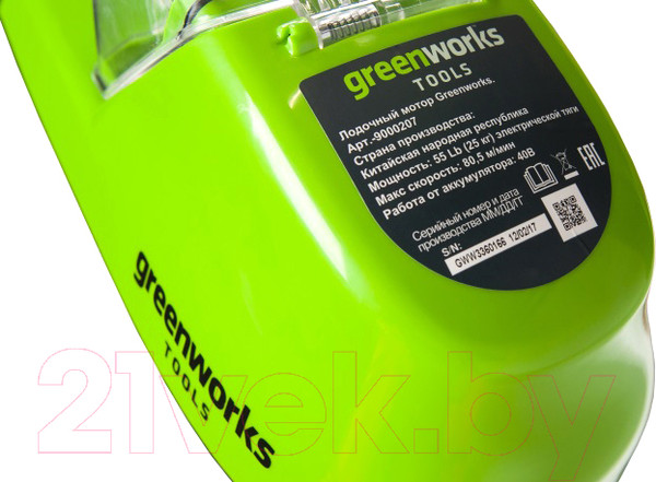 Изображение товара Мотор лодочный Greenworks G40TM55 / 9000207
