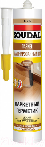 Изображение товара Герметик акриловый Soudal Для паркета и ламината (280мл, бук)