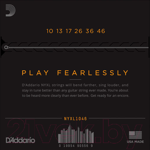 Изображение товара Струны для электрогитары D'Addario NYXLS1046