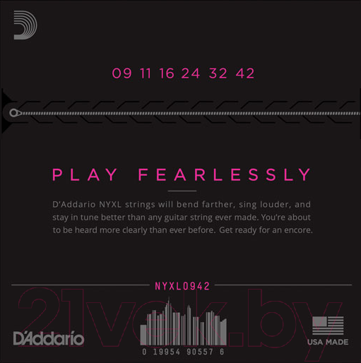 Изображение товара Струны для электрогитары D'Addario NYXLS0942