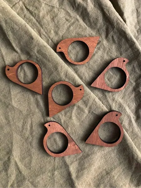 Изображение товара Набор колец для салфеток ОМурМебель Воробей коричневый (6шт)