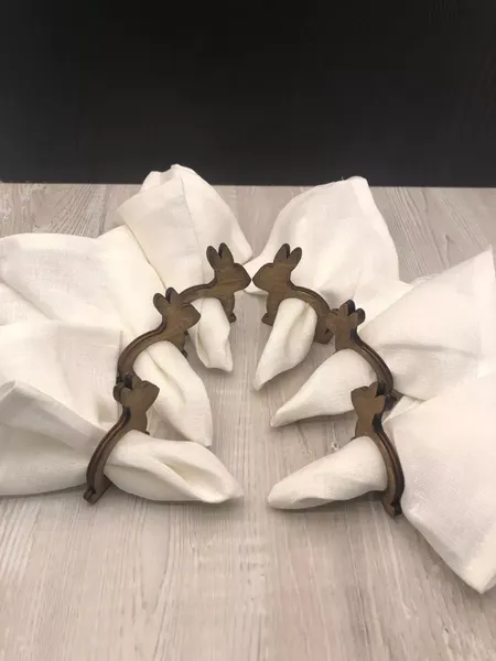 Изображение товара Набор колец для салфеток ОМурМебель Зайчик (6шт)