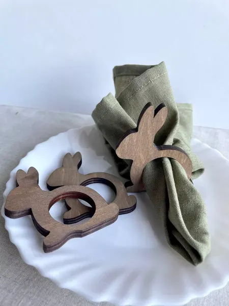 Изображение товара Набор колец для салфеток ОМурМебель Зайчик (6шт)