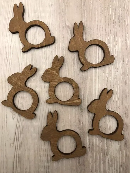 Изображение товара Набор колец для салфеток ОМурМебель Зайчик (6шт)