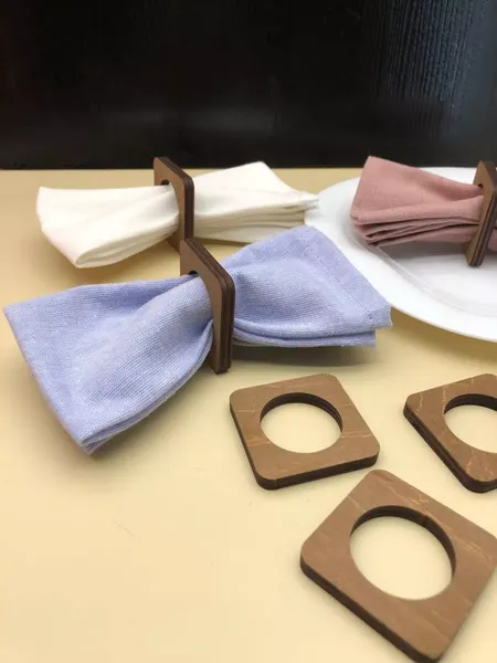 Изображение товара Набор колец для салфеток ОМурМебель Квадрат (6шт)